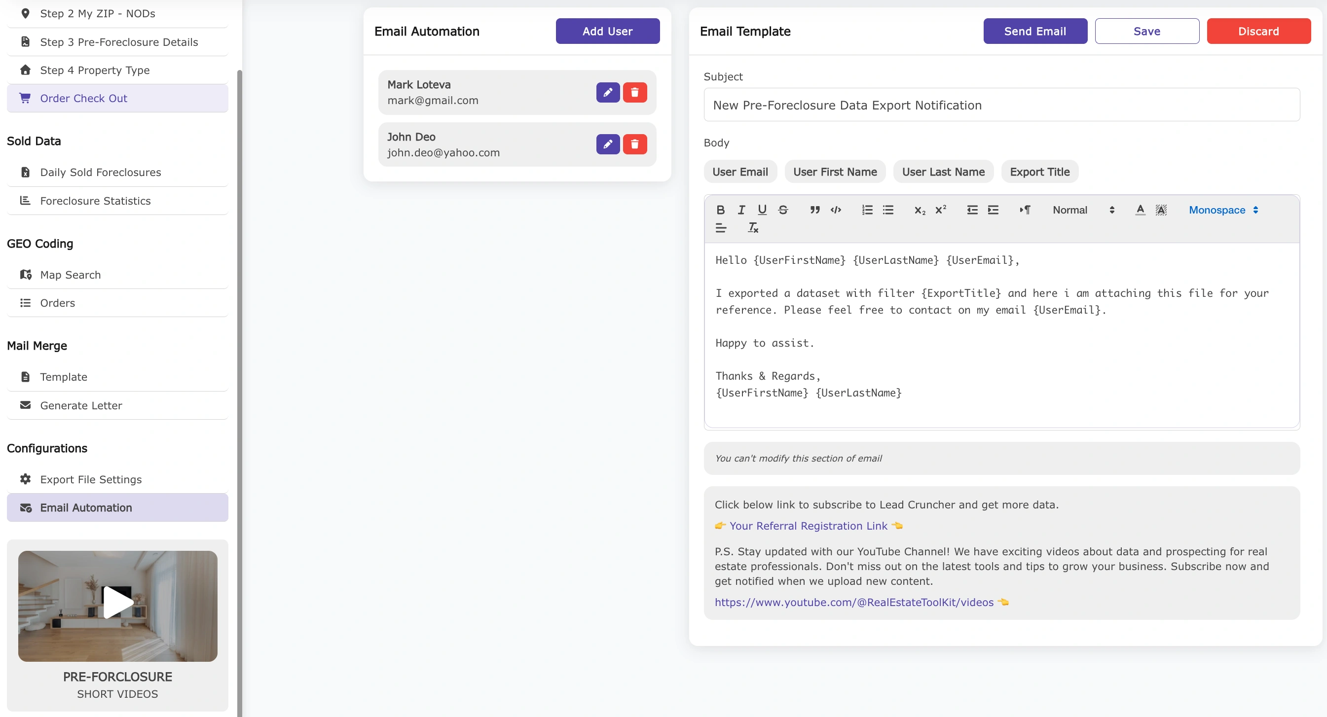 Foreclosure Checkout