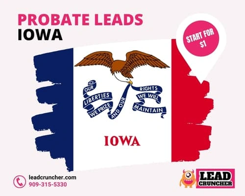 Iowa probate leads, inherited property and motivated seller data