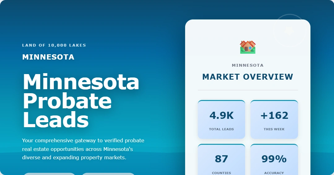 Minnesota probate leads, inherited property and motivated seller data