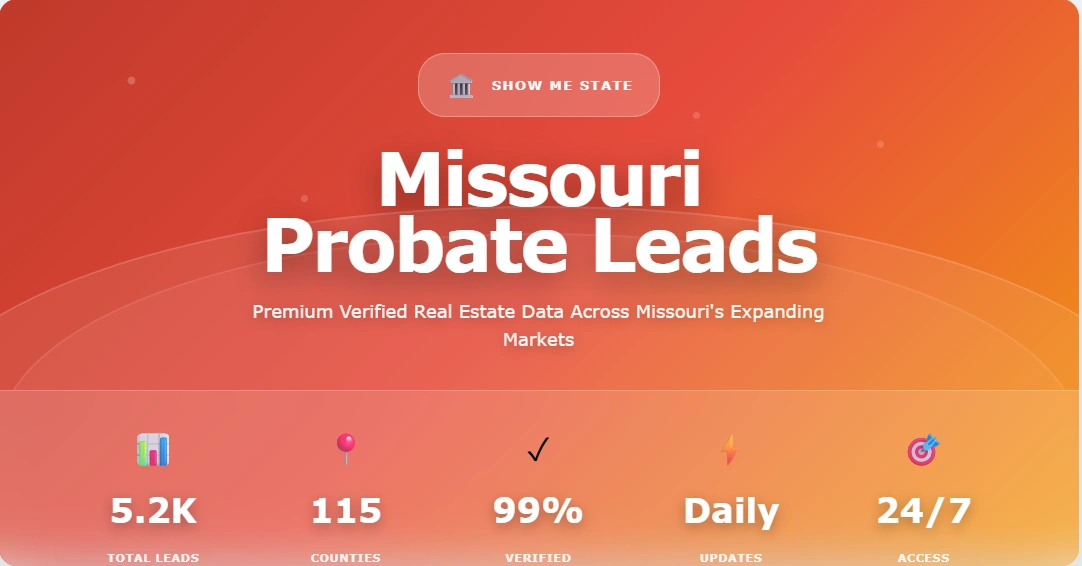 Missouri probate leads, inherited property and motivated seller data