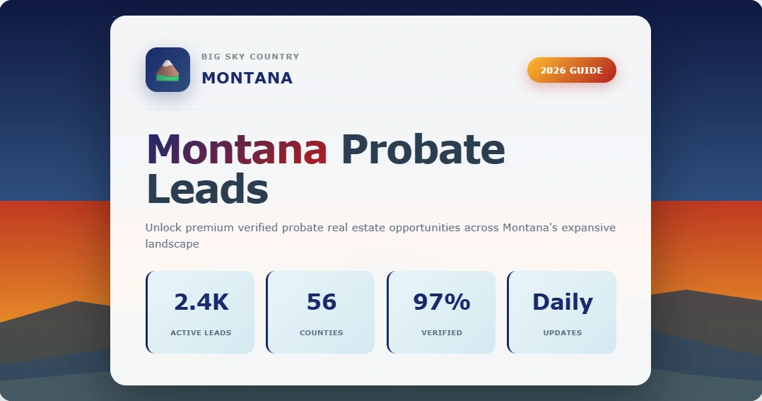 Montana probate leads, inherited property and motivated seller data