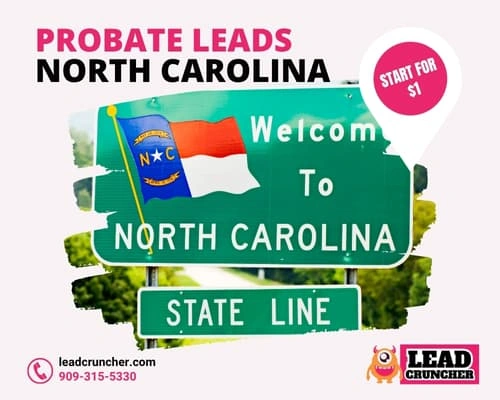 North Carolina probate leads, inherited property and motivated seller data