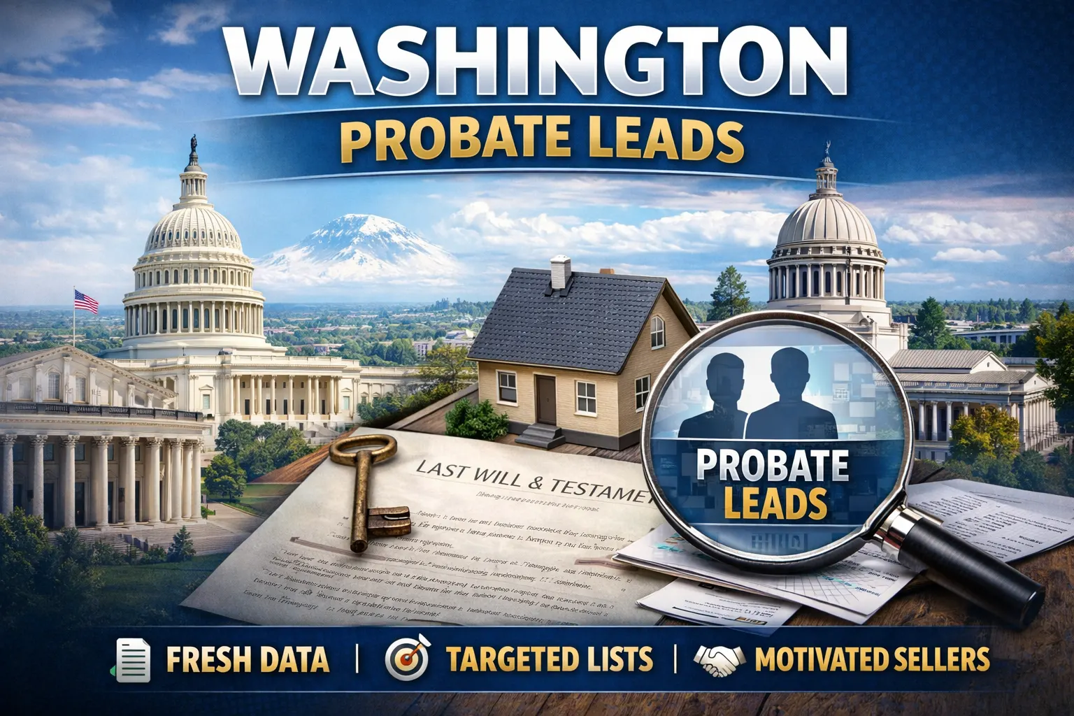 Washington probate leads, inherited property and motivated seller data