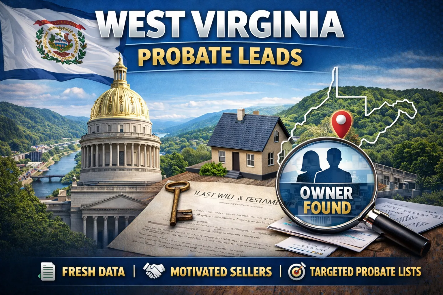 West Virginia probate leads, inherited property and motivated seller data