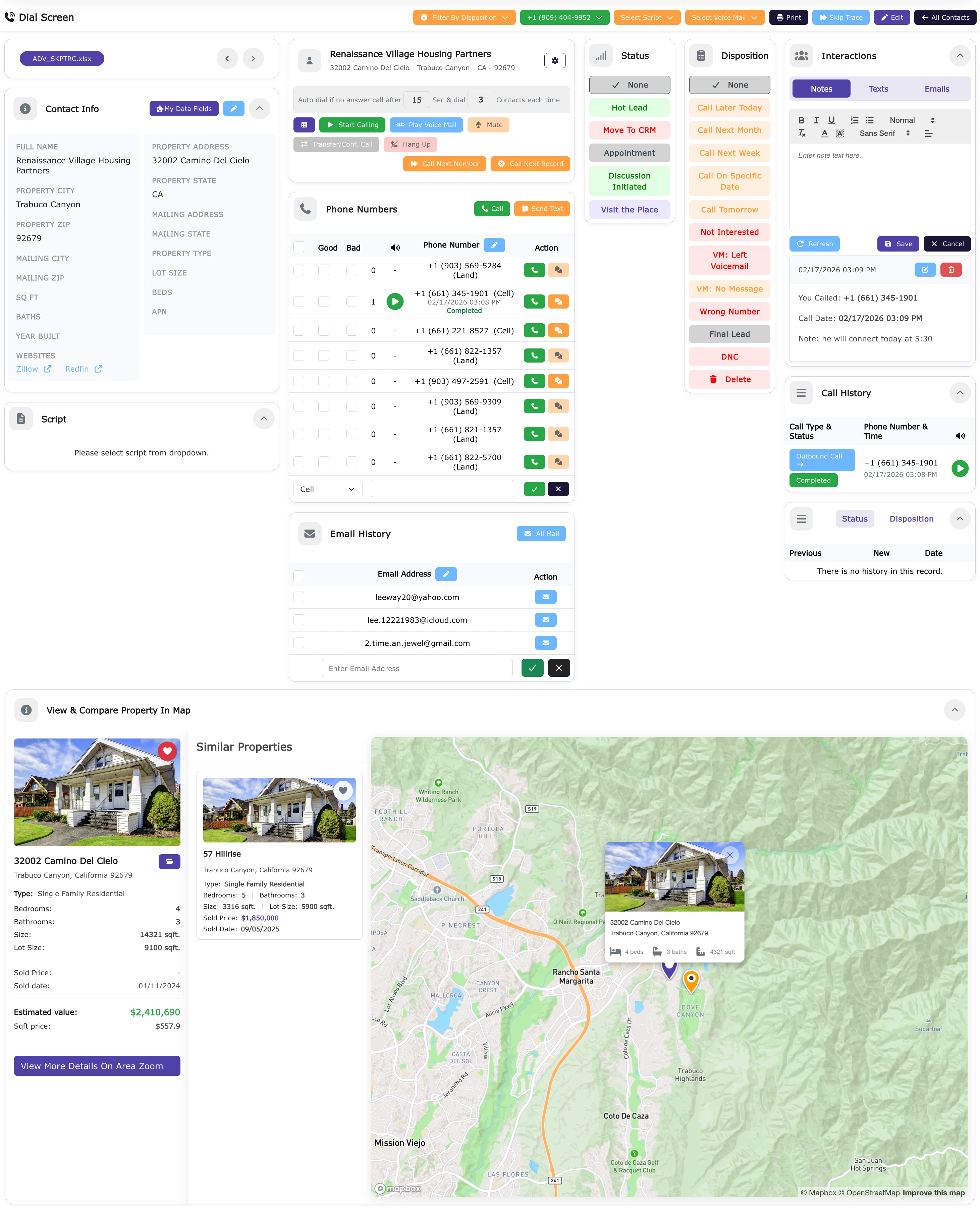 Dialer Details Preview