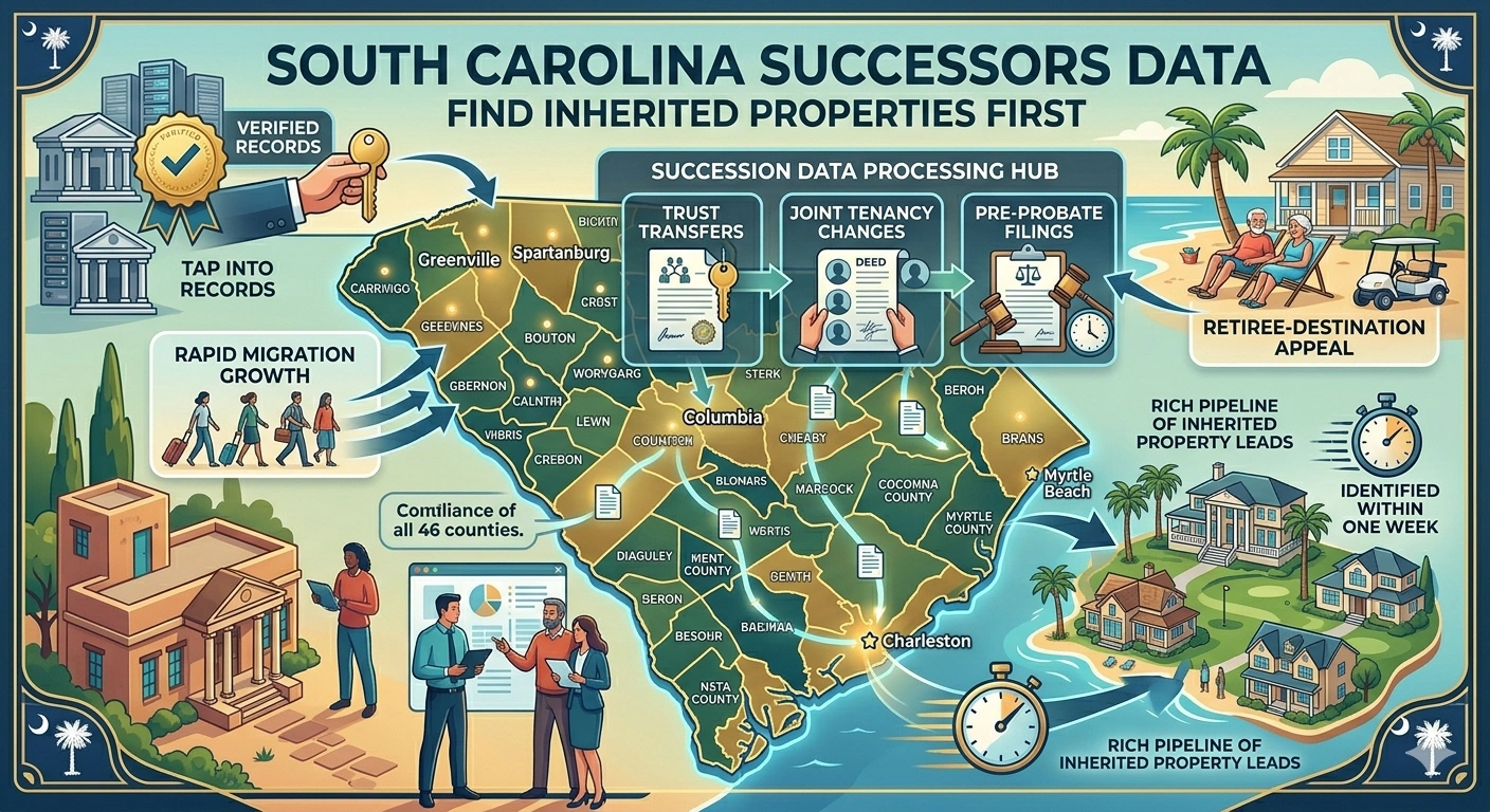 South Carolina inherited property and pre-probate lead data platform